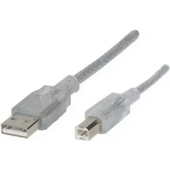Renkforce RF-4538148 USB kábel 3 m USB 2.0 USB A USB B transparentný (RF-4538148)