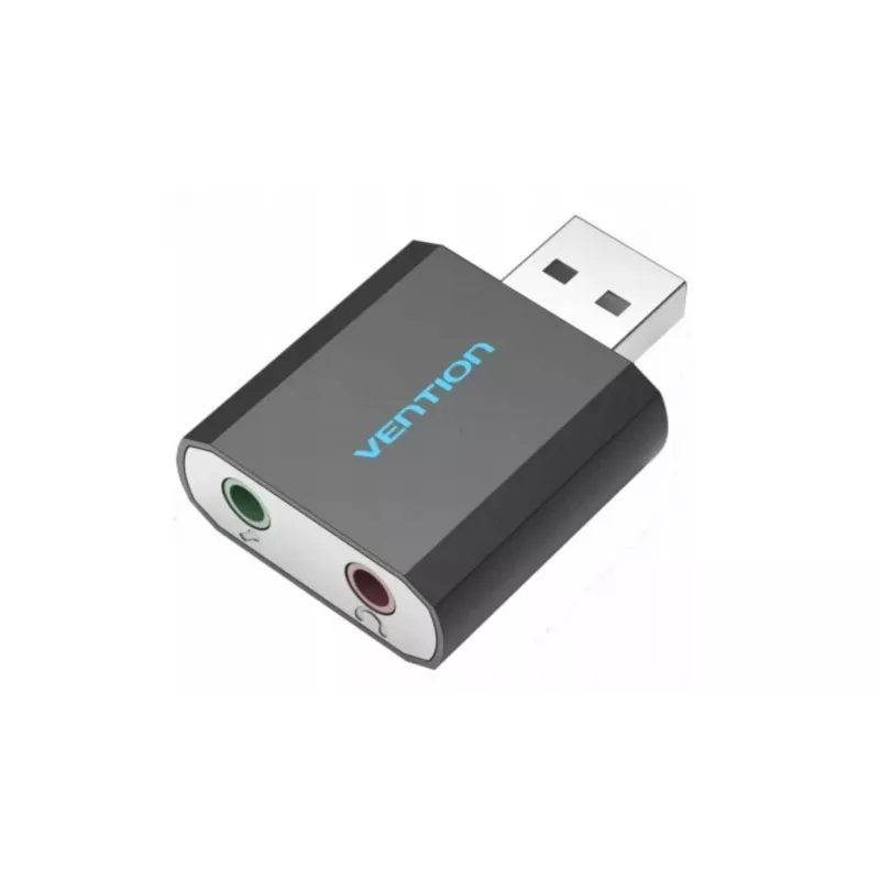 Vention externá zvuková karta USB čierna kov Type