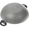 Wok panvica Ballarini Ferrara FERR8KD.36D 36 cm, granitový povrch, dve rukoväte a pokrievka