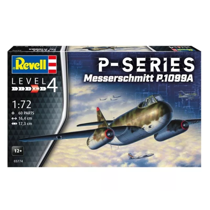 Plastový model lietadla REVELL Messerschmitt P.1099A-P-SER mierka 1/72