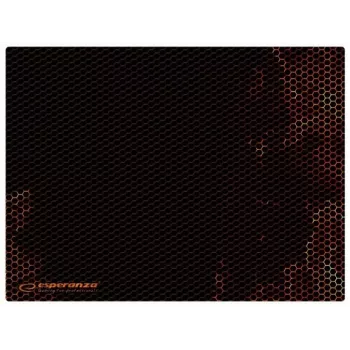 Gaming podložka pod myš ESPERANZA EGP103R — textil, 400×300 mm, hrúbka 3 mm, vzorovaný povrch, protišmyková základňa, čierna