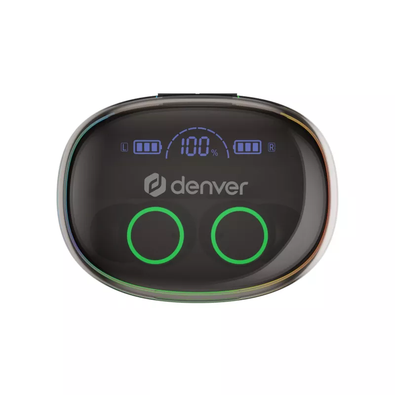 Denver TWE-55B True Wireless Bluetooth slúchadlá do uší, čierne