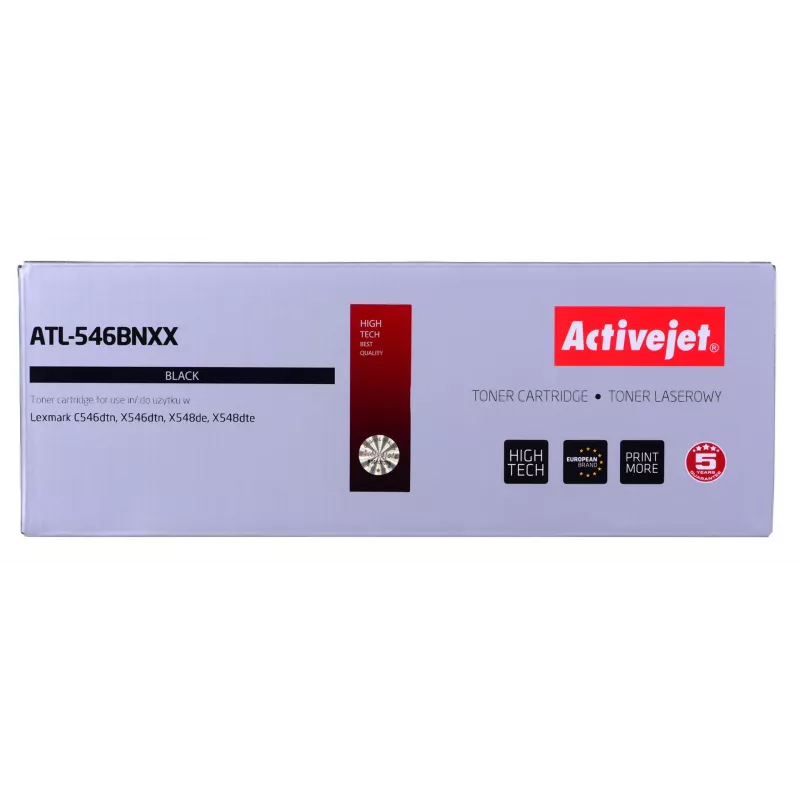 Tonerkartuša ActiveJet ATL-546BNXX čierna, kompatibilná s Lexmark, 8 000 strán, balenie 1 ks