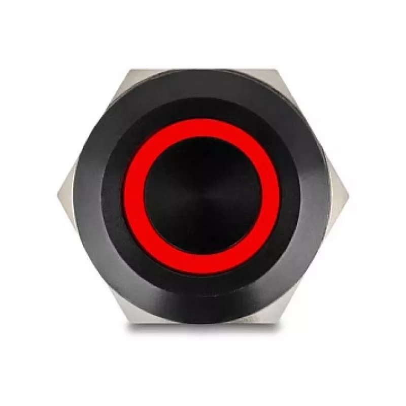 Panelové tlačidlo DELOCK 22015 22 mm, 12 V, 5 spájkovacích vývodov