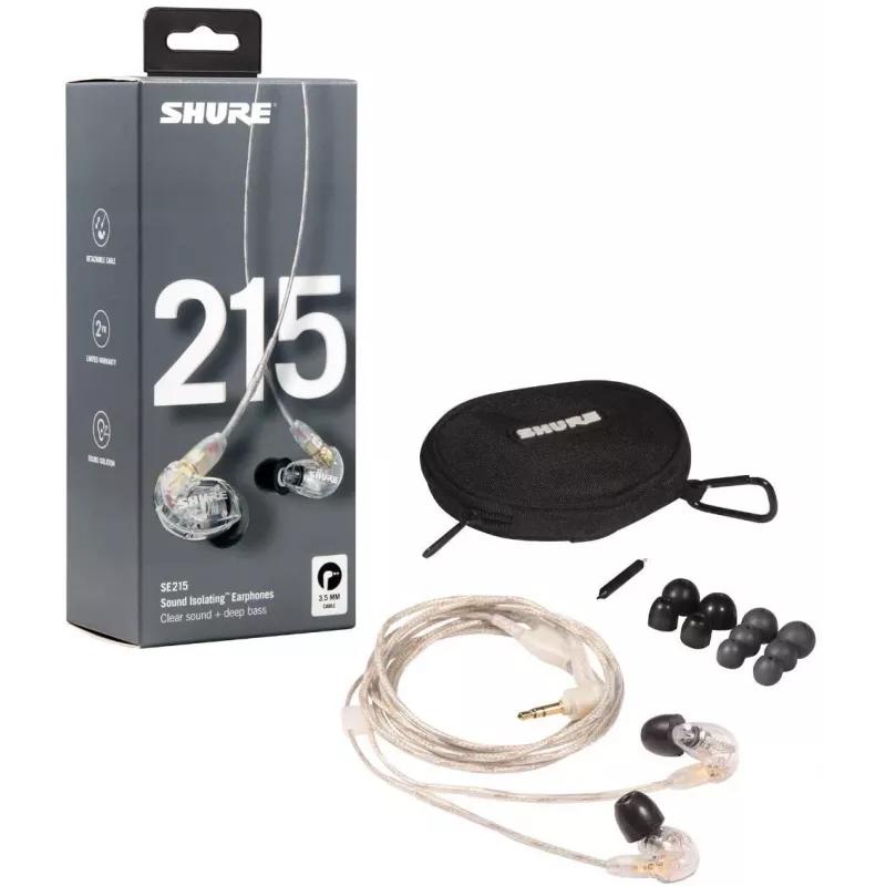 Shure SE215 Pro headset káblový in-ear monitor pre pódium/štúdio transparentný