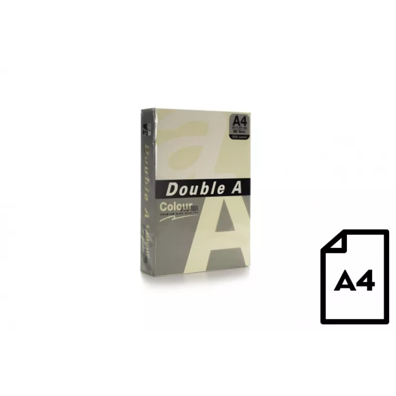 Farebný papier Double A, 80g, A4, 500 listov, slonovina