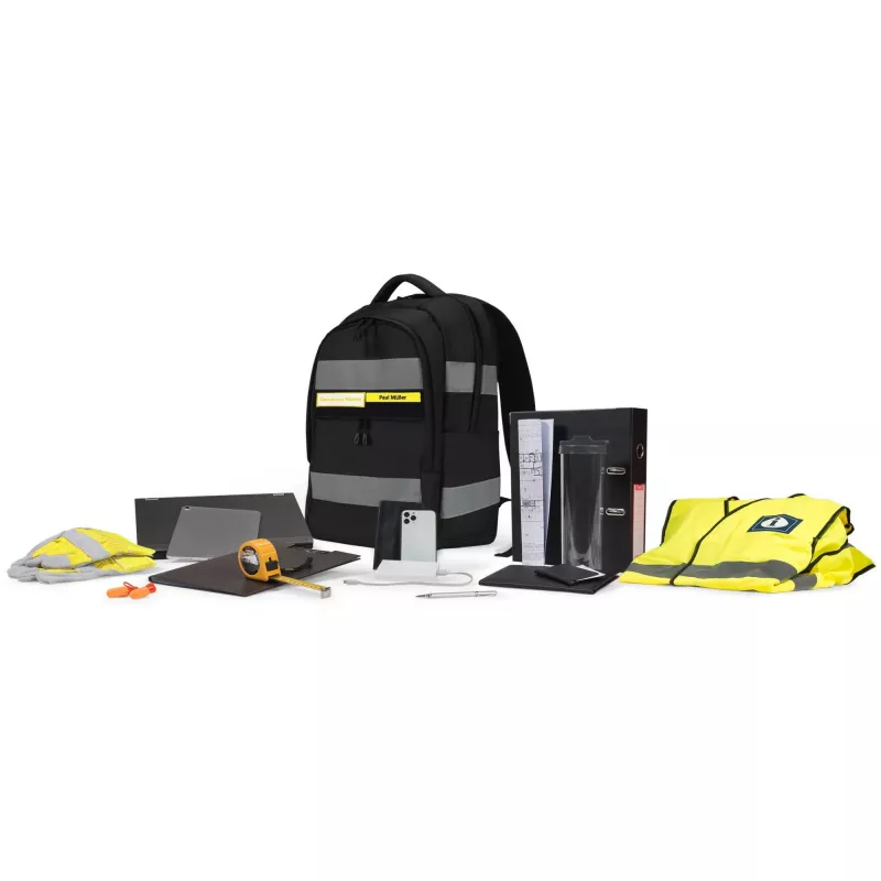 DICOTA Hi-Vis V2 Backpack batoh čierny 320x220x455mm PET TPU