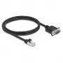 DeLOCK 64351 kábel CAN Bus konektor RJ45 na konektor D-Sub 9-pin, Cat.5e STP, 1 m, čierny
