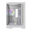 Darflash FT418 počítačová skriňa + 6 aRGB ventilátorov (biela)