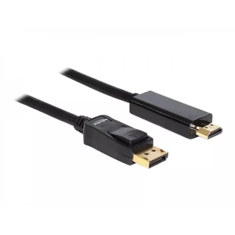 Delock kábel DisplayPort 1.1 konektor samec > High Speed HDMI-A konektor samec pasívny 2 m čierny (82587)