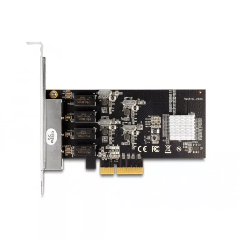 DeLOCK PCI Express x4 karta 4 x RJ45 Gigabit LAN RTL8111 - PCIe - RJ-45 - PCIe 2.0 - strieborná - PC - Windows 10 - Windows 11 - Windows 8.1 (88618)