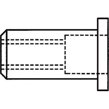 Slepá matica GESIPA M8 11×17 mm pre 0,25–3,5 mm dosky, plochá hlava (6410332)