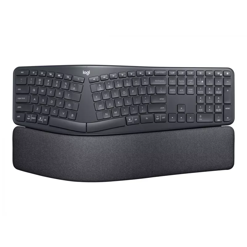 Logitech ERGO K860 - klávesnica - bezdrôtová - 2,4 GHz, Bluetooth 5.0 - QWERTY - španielska - grafitová