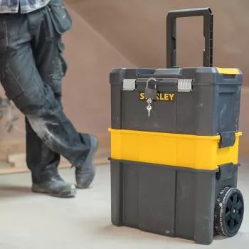 Stanley Essential Tool pevný kufrík plast sivý, žltý