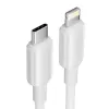 USB-C na Lightning kábel 3A 480Mbit/s 1m BIELY