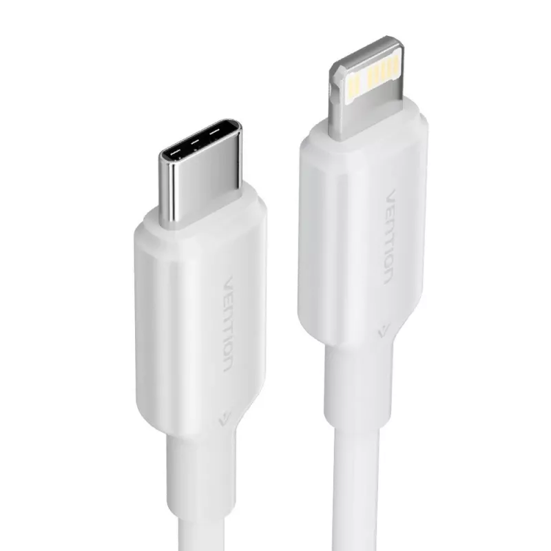 USB-C na Lightning kábel 3A 480Mbit/s 1m BIELY