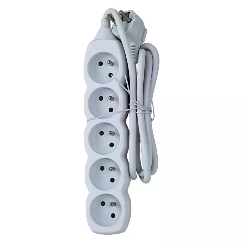 Predlžovacia zásuvka ESPERANZA ELK207W — 1,5 m kábel, 5 zásuviek Typ E, interiér, 220–250 V