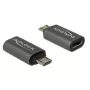 DeLOCK - USB adaptér - USB-C (samica) na Micro-USB Type-B (samec) - USB 3.1 Gen 1 - 2,8 cm - antracitový (65927)