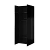 Šatníková skriňa cama meble PAFOS 2D BASE 90×55,5×45 cm čierna matná, 2-dverový rám