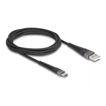 DELOCK USB kábel USB 2.0 2 m USB A USB C čierny 81122