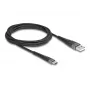 DELOCK USB kábel USB 2.0 2 m USB A USB C čierny 81122