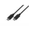 USB 2.0 USB-C na USB-C kábel LANBERG CA-CMCM-10CU-0010-BK 1 m, čierny, 480 Mbit/s, pozlátené kontakty
