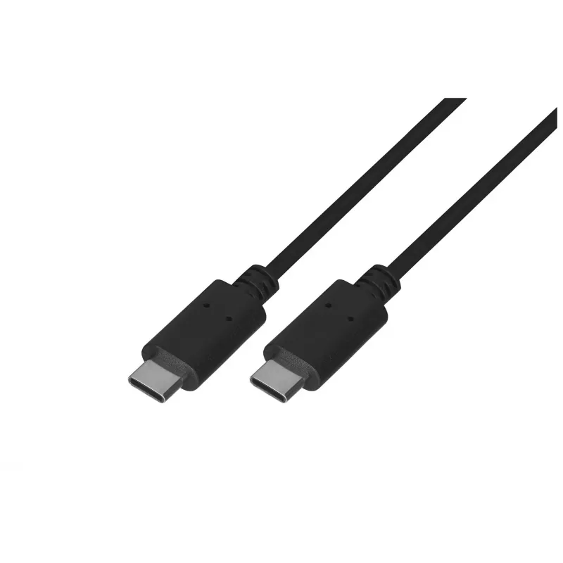 USB 2.0 USB-C na USB-C kábel LANBERG CA-CMCM-10CU-0010-BK 1 m, čierny, 480 Mbit/s, pozlátené kontakty