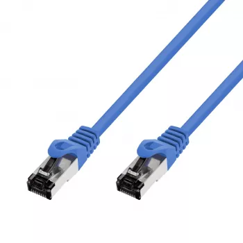 Extralink Cat.8.1 S/FTP LAN Patch kábel 10m 40G modrý, medený sieťový kábel