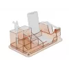 Organizér na stôl DeLOCK 18341 priehľadný hnedý plast 145x250x85mm