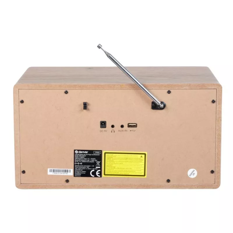 Osobný CD prehrávač Denver MDA-525LW drevo 10 W DAB+ FM