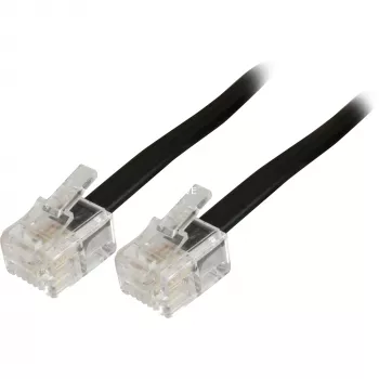 Modulárny telefónny kábel Goobay 50317 RJ-11 RJ-11 3 m čierny