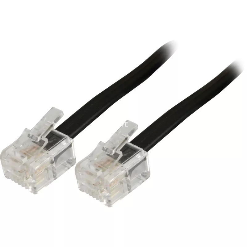 Modulárny telefónny kábel Goobay 50317 RJ-11 RJ-11 3 m čierny