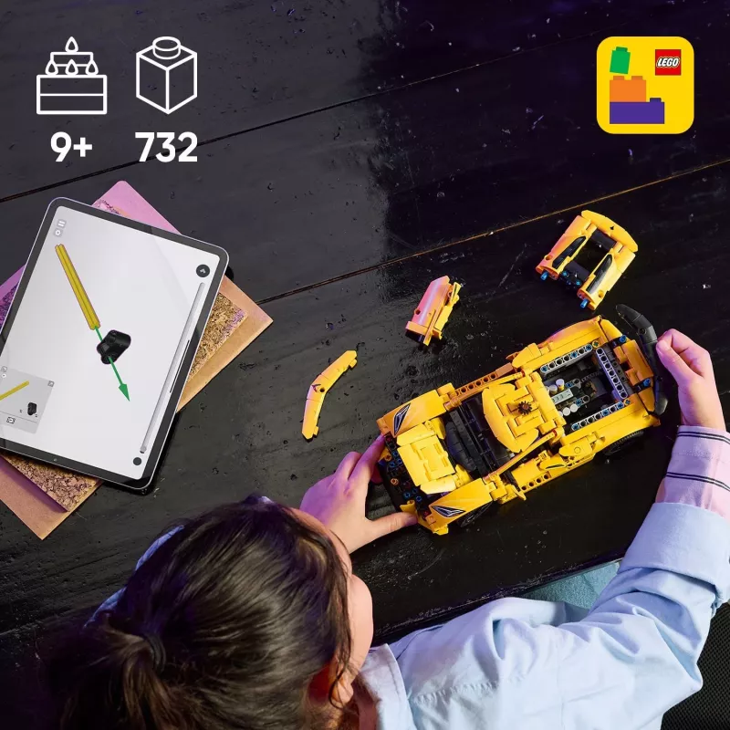 LEGO Technic Corvette Stingray 42205 2-in-1 kabriolet a kupé model, 732 dielov, 80×270×140 mm