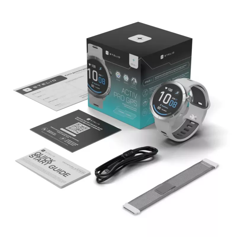 Stelio Smartwatch Activ Pro GPS model STSWA102TN, 46 mm titánové puzdro