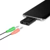 USB3.2 audio adaptér USB-C/samec na 2x 3,5-mm samica 7.1
