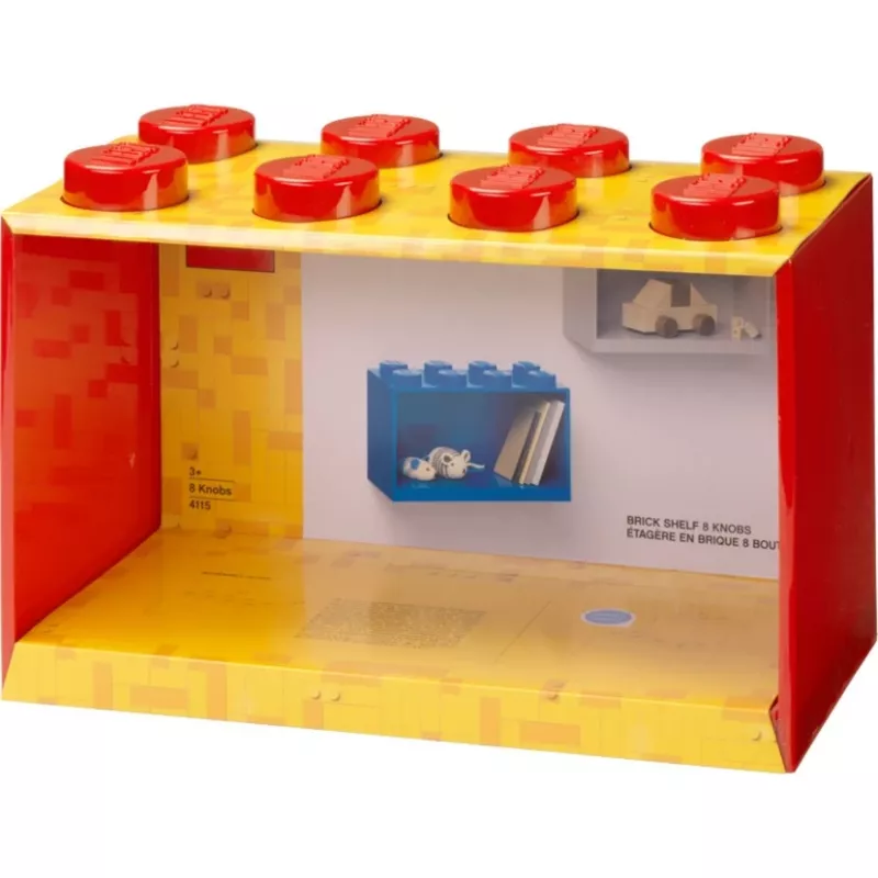 Room Copenhagen LEGO Brick Shelf 8 polica 41151730 (červená)
