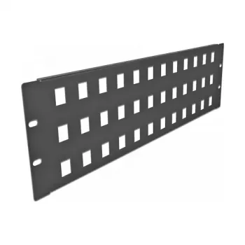 Keystone panel DeLOCK 19 inch Keystone patch panel 48 portov 3U čierna