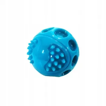 Psia hračka Hilton Squeak Ball 6,3 cm – pískacia loptička z gumy, 1 kus, modrá, pre všetky plemená