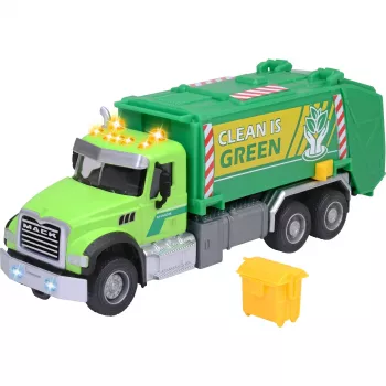 Hračkárske auto Majorette Mack Granite smetiarske vozidlo model 213743007, zliatinové modelové auto