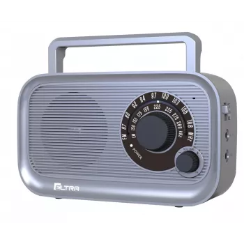 Prenosné Eltra HANIA sivé FM/AM rádio, kompaktný dizajn, na batérie