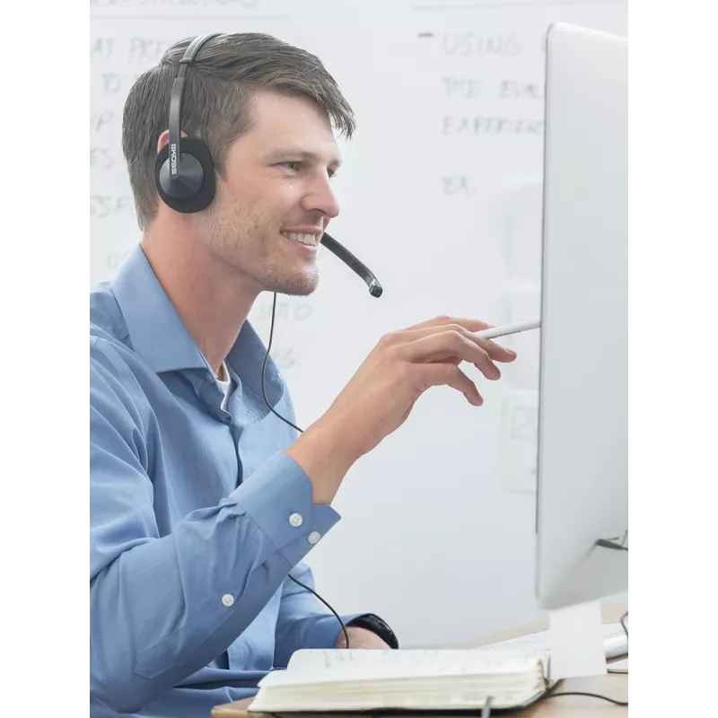 Koss CS200i headset káblový hlavový most kancelária/call centrum čierny