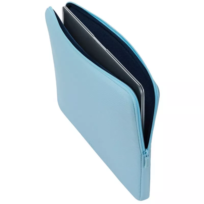 Puzdro na notebook Rivacase Riva Szuzuka 15,6 palcov pastelovo modrá, vystlané ochranné puzdro