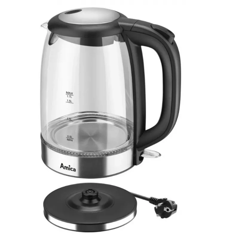 Rýchlovarná kanvica Amica 1.7L 2200W strieborná