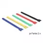 DeLOCK 18636 káblová spona nylon čierna modrá zelená červená žltá 240 mm 10 kusov