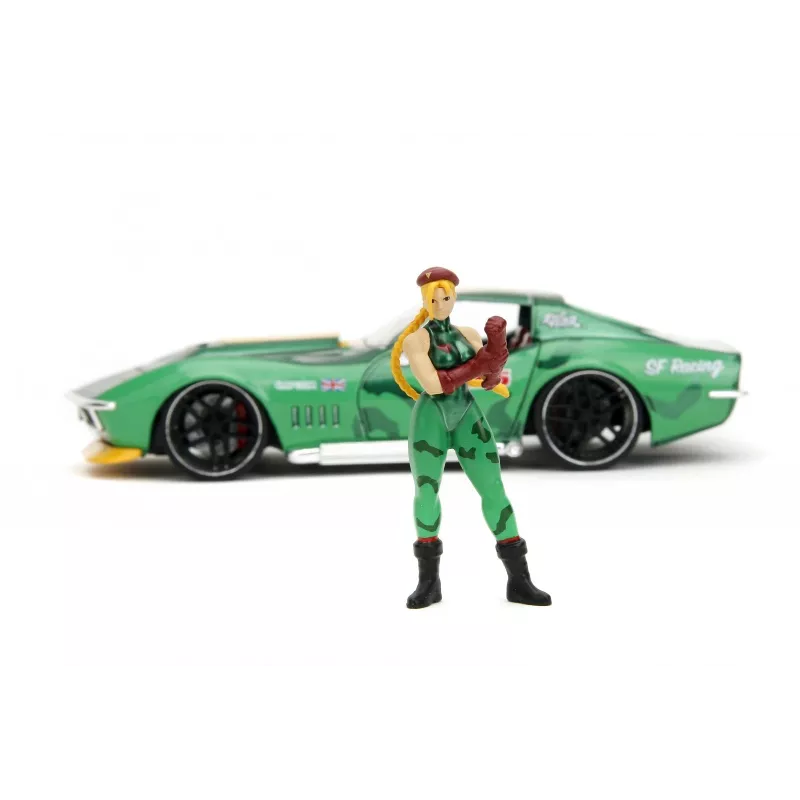 Auto Jada Toys Street Fighter 1969 Chevrolet 1:24 kov zelená