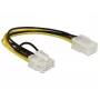 Interný napájací kábel DeLOCK 83775 0,2 m PCI-E 8-pin na 6-pin