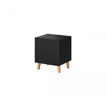 Sada nočných stolíkov cama meble PAFOS, 2 ks, 45×40×51 cm, čierna matná, MDF/drevotrieska