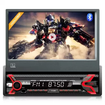 Audiocore AC9100 autorádio digitálne čierna, červená