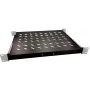 Polica do rozvádzača LOGON RAS100BL, čierna, nosnosť 50 kg, 465x345x25 mm