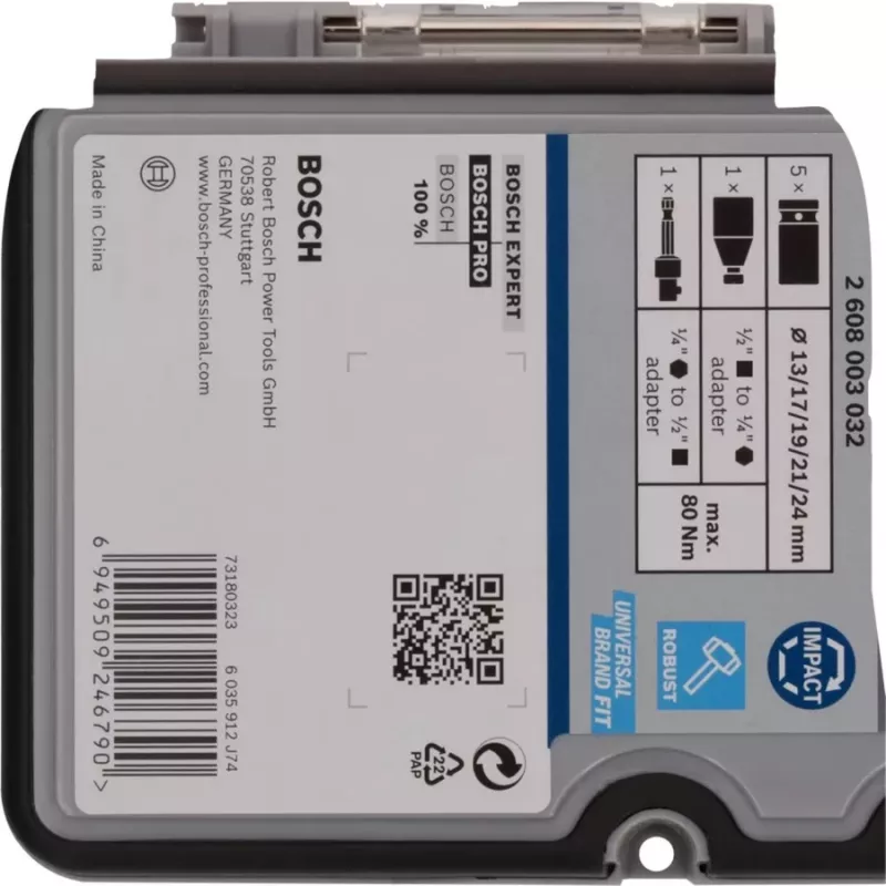 Sada nástrčných kľúčov Bosch Powertools PRO 1/2 palca 7-dielna čierna